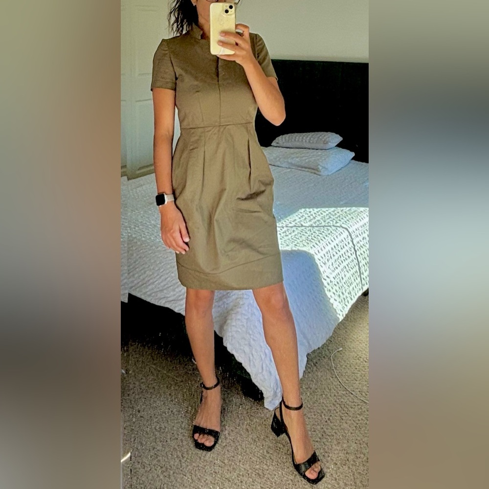 🫒🛍️ Lafayette 148 olive dress size 6